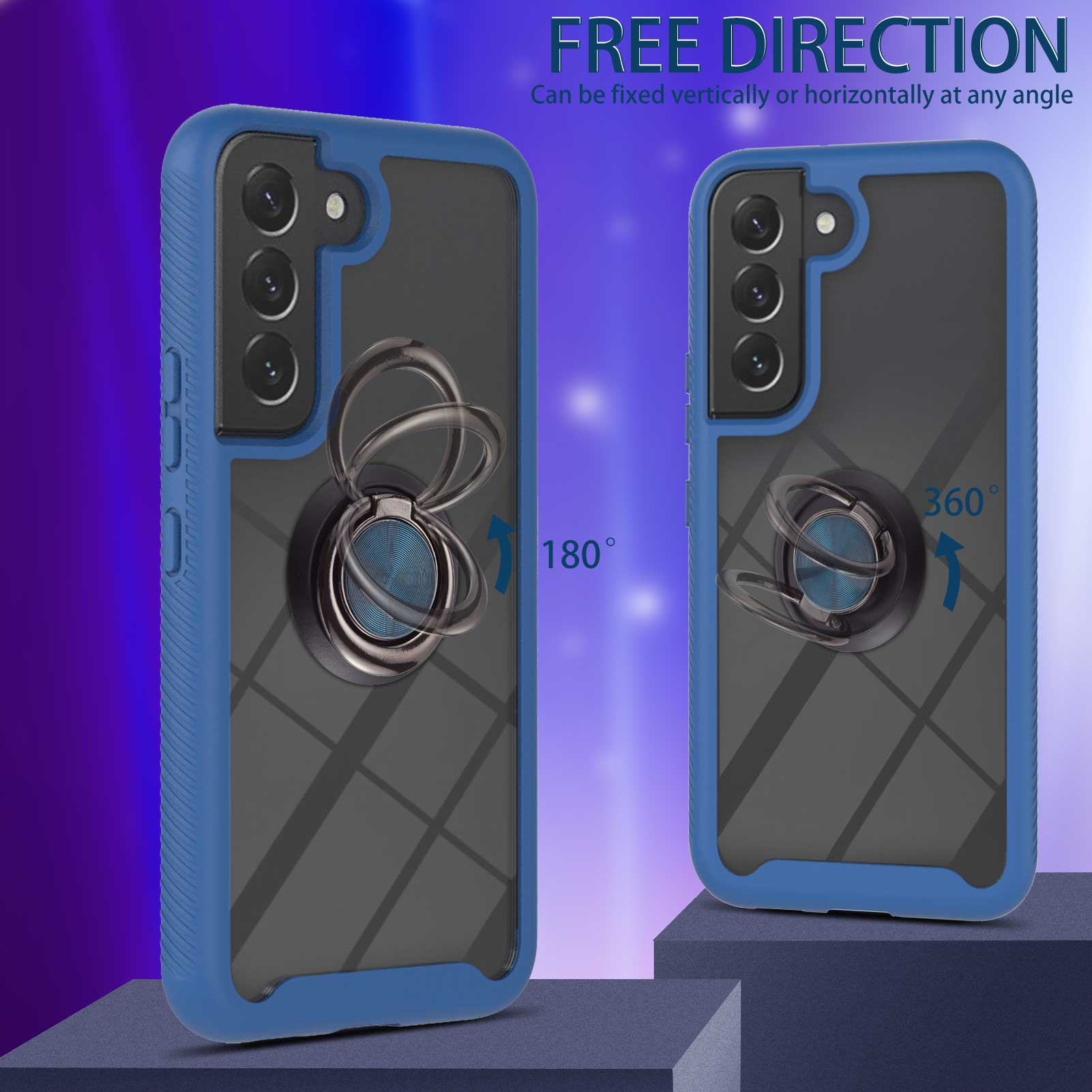 YB PC Series-5 For Samsung Galaxy S23 Ring Kickstand Transparent Cover PC TPU Detachable 2-in-1 Phone Case YB PC Series-5 For Samsung Galaxy S23 Ring Kickstand Transparent Cover PC TPU Detachable 2-in-1 Phone Case